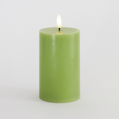 Sirius Sille LED-bloklys lysegrøn Ø7.5x12.5 cm