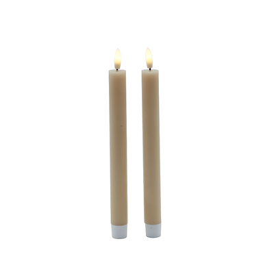 Sirius Sille LED kronelys karamel Ø 2 cm H 25 cm 2 stk.