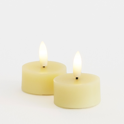 Sirius Sille LED-fyrfadslys hvid 2 stk Ø4,5 cm H2,2 cm