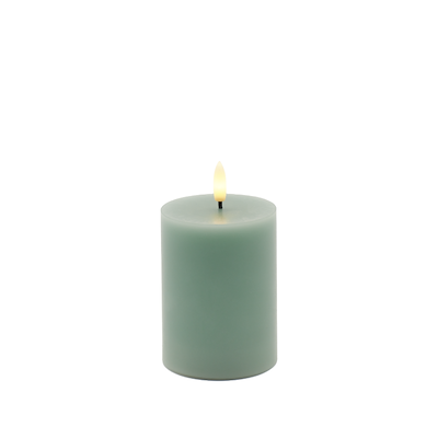 Sirius Sille LED bloklys olivengrøn Ø 7,5 cm H 10 cm