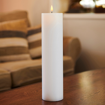 Sirius Sille LED genopladelig bloklys hvid H25 cm D7,5 cm