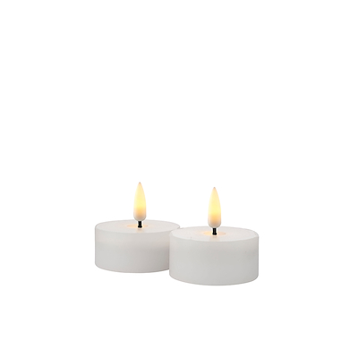 Sirius Sille LED genopladelige fyrfadslys hvid 2 stk.