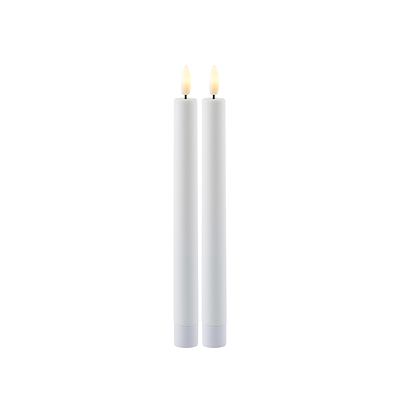 Sirius Sille genopladelig kronelys 2 stk. 25 cm hvid