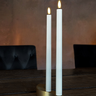 Sirius Sille genopladelig LED kronelys 2 stk. hvid Ø2x35 cm