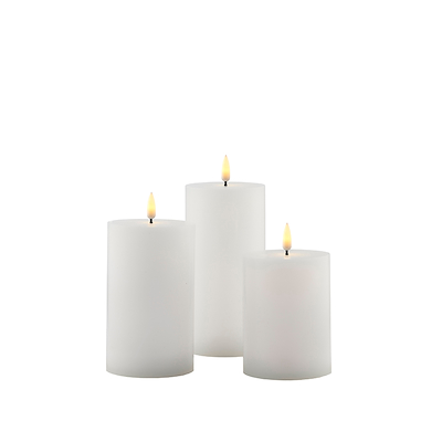 Sirius Sille LED batteridrevne bloklys hvid 3 stk.