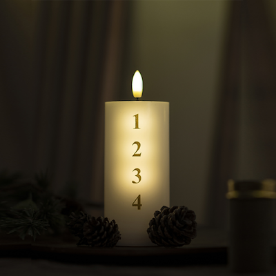 Sirius Sille adventlys hvid 15 cm