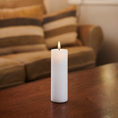 Sirius Sille LED batteridrevet bloklys hvid 15 cm