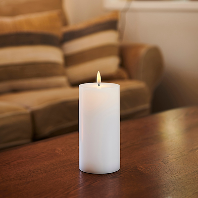 Sirius Sille LED batteridrevet bloklys hvid 15 cm