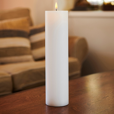 Sirius Sille LED batteridrevet bloklys hvid H25 cm D7,5 cm