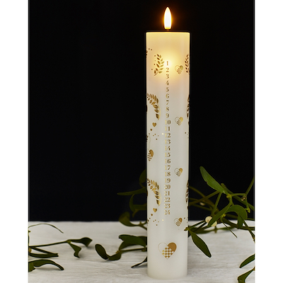 Sirius Sille kalenderlys 2025 hvid H 28,9 cm