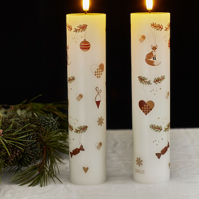 Sirius Mie LED kalenderlys hvid voks H22 cm