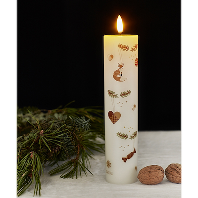 Sirius Mie LED kalenderlys hvid voks H22 cm