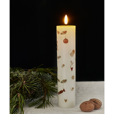 Sirius Mie LED kalenderlys hvid voks H22 cm