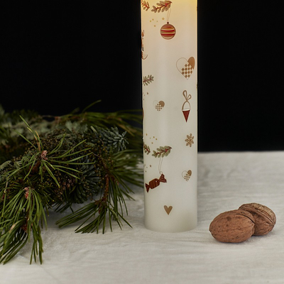 Sirius Mie LED kalenderlys hvid voks H22 cm