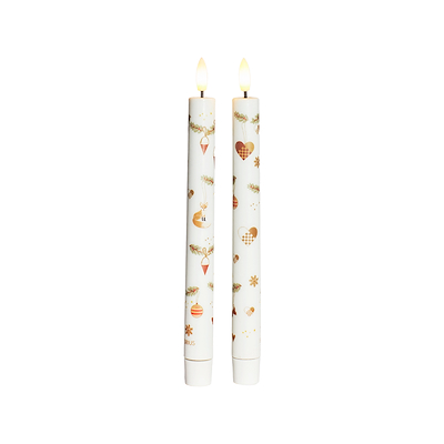 Sirius Mie LED kronelys hvid 2 stk H 22 cm