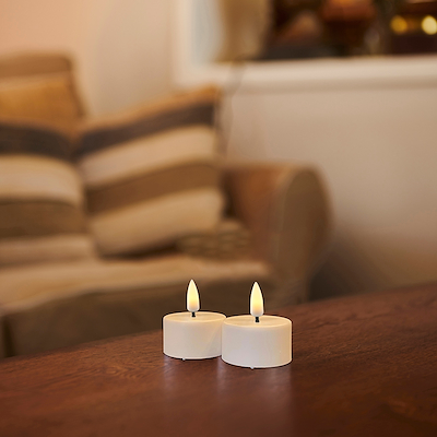 Sirius Sille LED batteridrevne fyrfadslys hvid 2 stk.