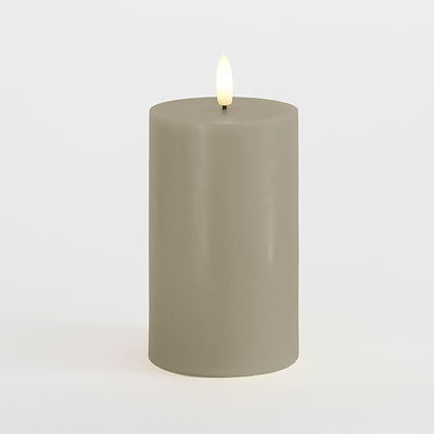 Sirius Sille LED-bloklys varm grå Ø7.5x12.5 cm