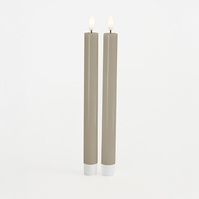 Sirius Sille LED-kronelys lysegrå 2 stk Ø2x25 cm