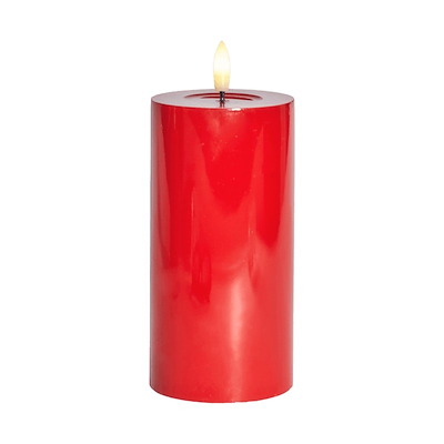 Sirius Sille Lak LED bloklys rød H 15 cm