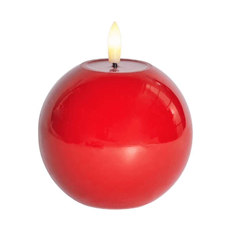 Sirius Sille Lak LED kuglelys rød H 9 cm | Kop & Kande