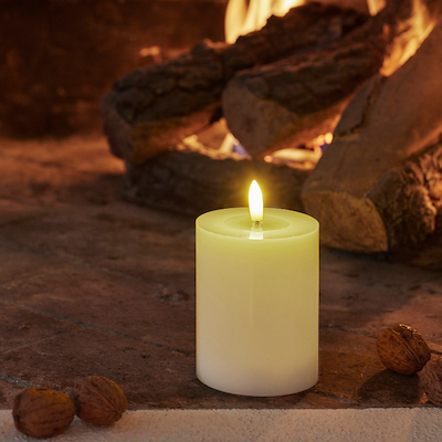 Sirius Sille Lak LED bloklys creme H 10 cm