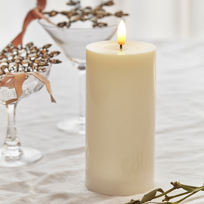 Sirius Sille Lak LED bloklys creme H 15 cm