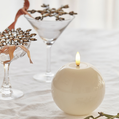 Sirius Sille Lak LED kuglelys creme H9 cm