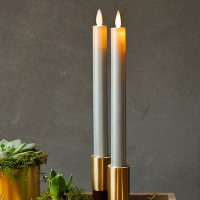 Sirius Sara LED kronelys sølv 2 stk.