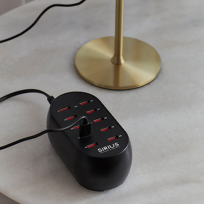 Sirius Decopower usb oplader sort 10 stk