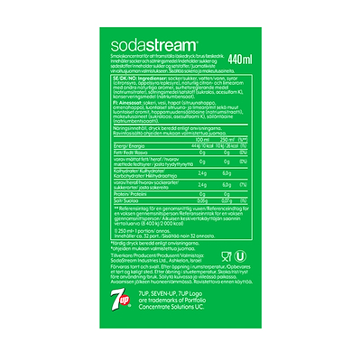 SodaStream Smagskoncentrat 7up 440 ml