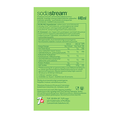 Sodastream 7up Free smagskoncentrat inkl. pant 440ml