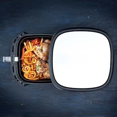 Gastronoma Low Fat airfryer stål 6 liter 1800 watt