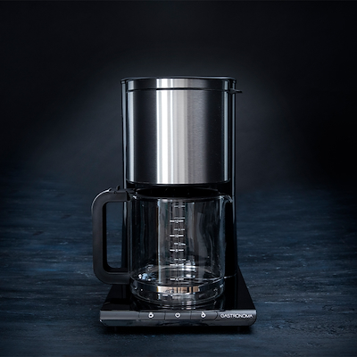 Gastronoma kaffemaskine sort/stål 1,5 liter 1050 watt