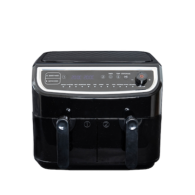 Gastronoma Low Fat dobbelt airfryer & dehydrator sort 9 liter 2400 watt