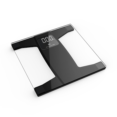 Witt badevægt i glas sort