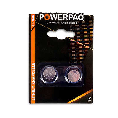 Powerpaq lithium batteri CR1616 2 stk.