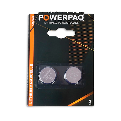 Powerpaq lithium CR2025 batteri 2 stk.
