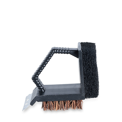 Grillbørste 3-i-1 sort