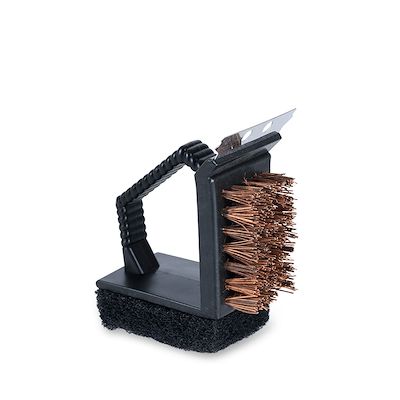 Grillbørste 3-i-1 sort