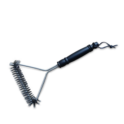 Grillbørste bred sort 46 cm