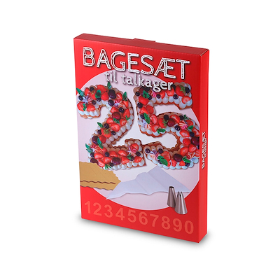 Bagesæt med talskabeloner, tyller og sprøjtepose