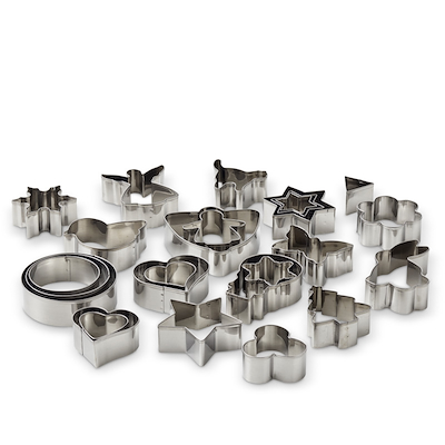 Udstiksforme rustfrit stål 25 stk. assorteret