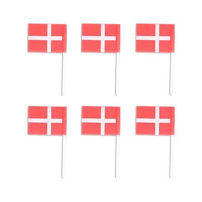 Roligan Dannebrogsflag rød 6 stk