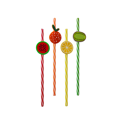 Genanvendelige sugerør med silikonefrugt