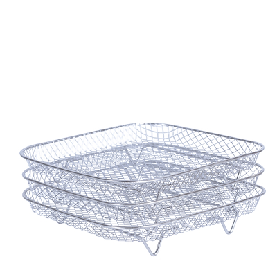 Airfryer rack 3-lags kvadratisk 21x21x9,5 cm