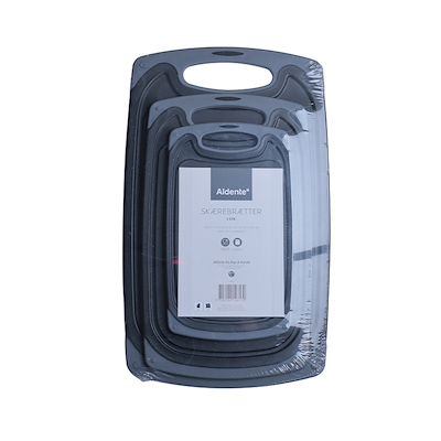 Aldente skærebræt sæt grå 3 stk