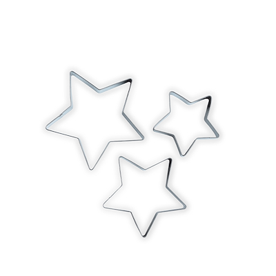 Aldente stjerne udstiksforme 3 stk