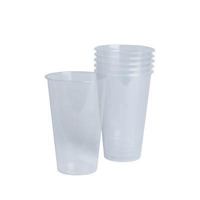 Genanvendelige ølglas plastik 6 stk. 50 cl