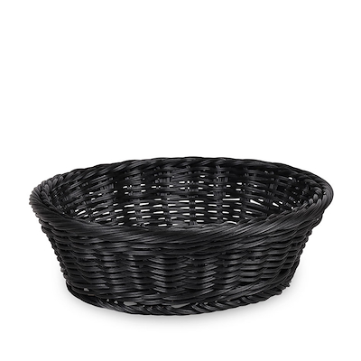 Aldente rund brødkurv sort Ø25x8 cm