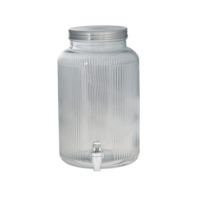 Dispenser med taphane og skruelåg glas 6 liter